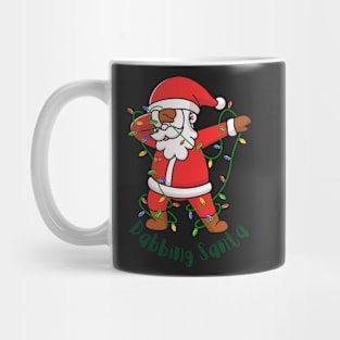 Red Cute Illustration Christmas Dabbing Santa Mug